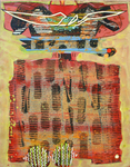 MARTIN FACEY - PACKING HEAT - ACRYLIC ON PAPER - 21.75 X 29.75