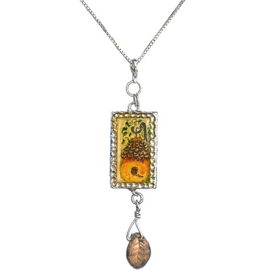 TERRI GALLO - PAINTED TREE NECKLACE - MIXED MEDIA