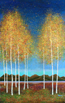 MELISSA GRAVES BROWN - LATE SUMMER GROVE - OIL ON CANVAS - 36 X 60