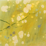 JANE GUTHRIDGE - FLOATING WORLD 5 - ENCAUSTIC - 17.5 X 17.5