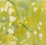 JANE GUTHRIDGE - FLOATING WORLD 6 - ENCAUSTIC - 17.5 X 17.5