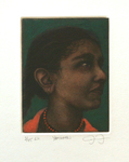 JAMES GROLEAU - YAMNOTRI - MEZZOTINT - 3 X 4