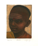 JAMES GROLEAU - SANCHI - MEZZOTINT - 3 X 4