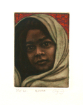 JAMES GROLEAU - ALMORA - MEZZOTINT - 3 X 4