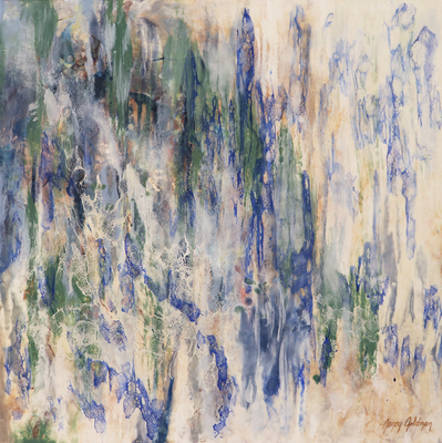 NANCY GOLDMAN - ELEVATE - ENCAUSTIC - 24 x 24