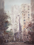 JULIE HILL - 6TH STREET - WATERCOLOR - 12 X 16