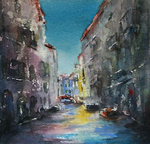 JULIE HILL - VENETIAN COLORS - WATERCOLOR - 6 X 6