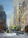 JULIE HILL - SAN FRANCISCO II - WATERCOLOR - 12 X 16