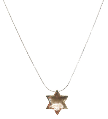 ITHIL METALWORKS - GOLD STAR OF DAVID  NECKLACE - SILVER & GOLD