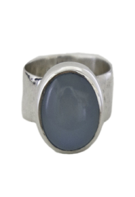 ITHIL METALWORKS - SILVER CHALCEDONY RING - SILVER - 7