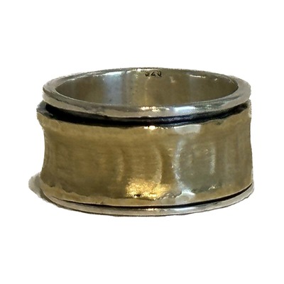 ITHIL METALWORKS - GOLD & SILVER SPINNER RING - SILVER & GOLD