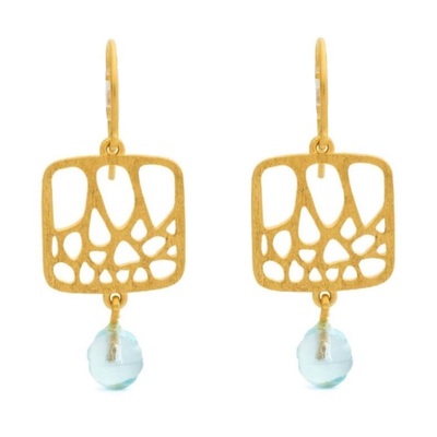 JOIDART - GAUDI GATE EARRING W/ MURANO GLASS - GOLD