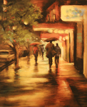 CAROL JESSEN - DOWNTOWN DRIZZLE - ARCHIVAL PRINT - 18 X 23.5