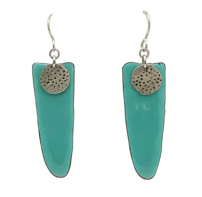 JOANNA CRAFT - TURQUOISE TRIANGLE EARRINGS - STERLING & GEMSTONE