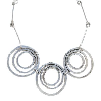 JOANNA CRAFT - 3 CIRCLE RINGLET NECKLACE - STERLING SILVER