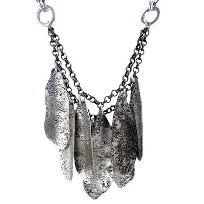 JOANNA CRAFT - STERLING SILVER LEAF NECKLACE - STERLING SILVER