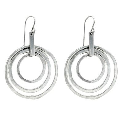 JOANNA CRAFT - STERLING SILVER LAYERED HOOP EARRINGS - STERLING SILVER