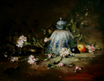 JACQUELINE KAMIN - FLUTED TEAPOT - OIL ON CANVAS - 20 X 16