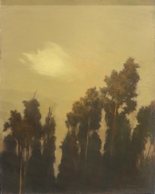 GEOFFREY KRUEGER - EUCALYPTUS TOPS - OIL ON CANVAS - 30 X 24