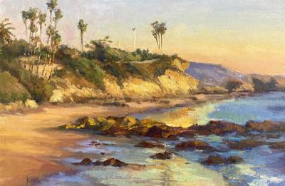 STEVE KELL - ROCKY COASTLINE - OIL - 18 X 12