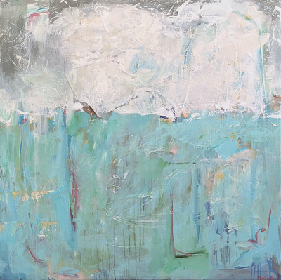 KYM DE LOS REYES - LAGUNA - MIXED MEDIA ON CANVAS - 36 X 36