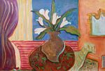 JOYCE LIEBERMAN - CALLA LILLIES - ACRYLIC ON PAPER - 40 X 30