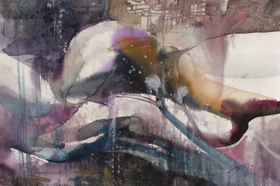 JASON LI - MERGING I - WATERCOLOR - 24 X 18