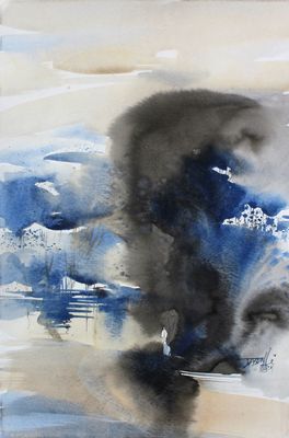 JASON LI - REFRACTION II - WATERCOLOR - 24 X 18