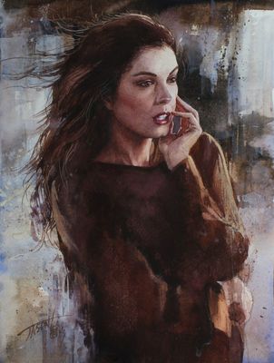 JASON LI - GAZE - WATERCOLOR - 9 X 12