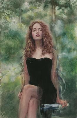 JASON LI - MYSTIC GARDEN - WATERCOLOR - 15 x 22