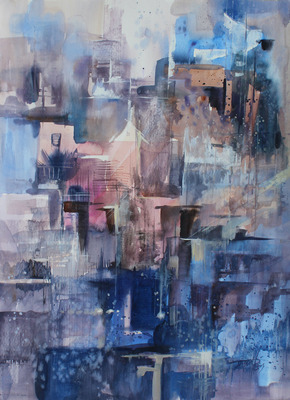 JASON LI - BEYOND THE GLARE 2 - WATERCOLOR - 18 X 24
