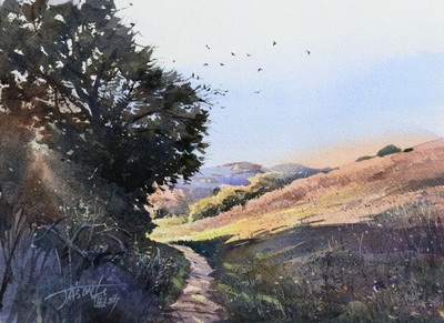 JASON LI - NEW PATH TO CANYON - WATERCOLOR - 12 X 9