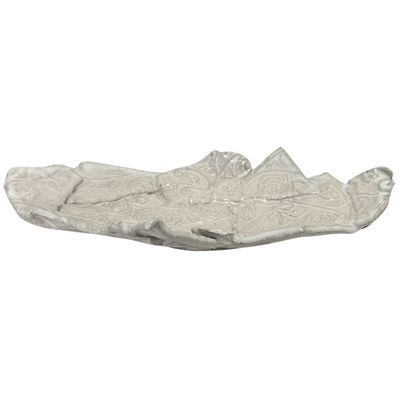 KAREN LIBA - WHITE ROSE SHARD TRAY - CERAMIC - 10 X 2 X 6