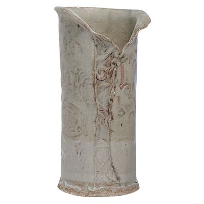KAREN LIBA - LIGHT GREEN ROSE VESSEL - CERAMIC - 3 X 6.5 X 3.5