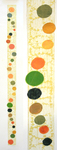 LESLIE LOWINGER - WALKING STICK-CIRCLES - MIXED MEDIA ON PAPER - 2.5 X 39