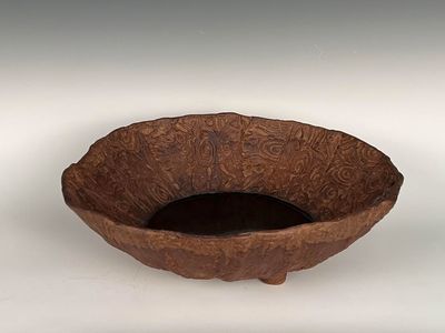 JON LUNDSTROM - TEXTURED BOWL - CERAMIC - 13 X 4 X 13