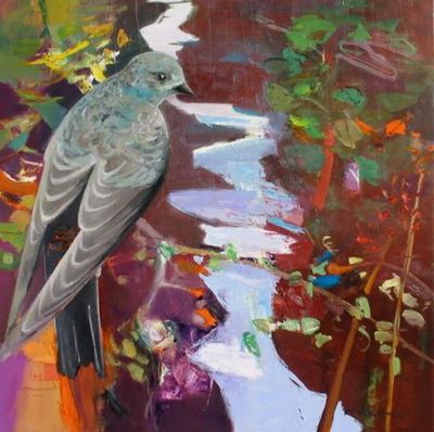 JOHN MAXON - RISING IN SONG - OIL ON CANVAS - 48 X 48