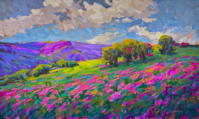 DANNY MILLER - SUMMER BLOOM DANNY MILLER - SUMMER BLOOM - OIL ON CANVAS - 40 x 24