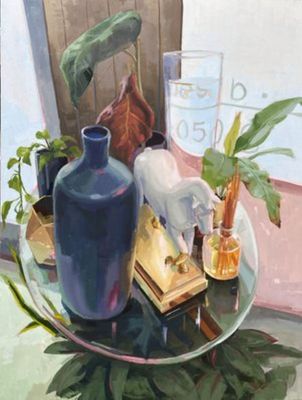 MICHAELA MOFFETT - MOTHER NURTURE - OIL ON PANEL - 24" X 32"