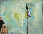 IAN MONTELONGO - TEMPORARY TELEPHONE POLE - ACRYLIC ON BOARD - 30 X 24