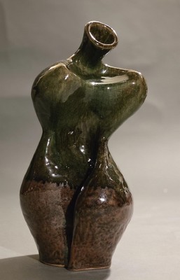 JOEY ONTIVEROS - LADY IN GREEN - CERAMIC - 8 x 19