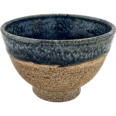 ERIC REYES - BLUE/GREEN CERAMIC BOWL - CERAMIC - 4.25 X 2.75  X 4.25