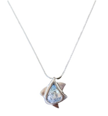 SAPHARIM RAHAV - ROMAN GLASS STAR NECKLACE - STERLING & GEMSTONE