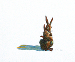 KIMBERLY BULCKEN ROOT - 1 RABBIT - WATERCOLOR - 3 X 2