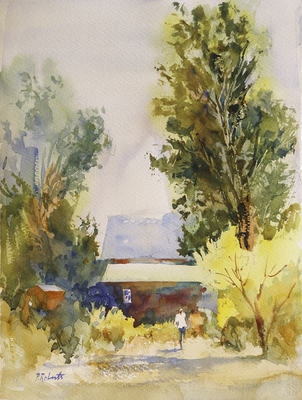 PETE ROBERTS - RUNNERS DREAM - WATERCOLOR - 11 x 15