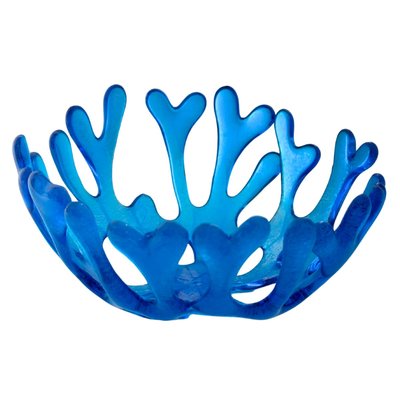 STEVEN BAY - SM BLUE CORAL BOWL - GLASS - 5 X 2.25 X 5