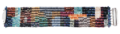 HEDDA SCHNUR - MULTI-COLOR BRACELET WITH TRIANGLE BEADS - BEADS