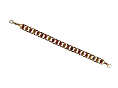 HEDDA SCHNUR - SINGLE ROW MULTI IRIS TILA WITH PEYOTE EMBELISHMENT - BEADS