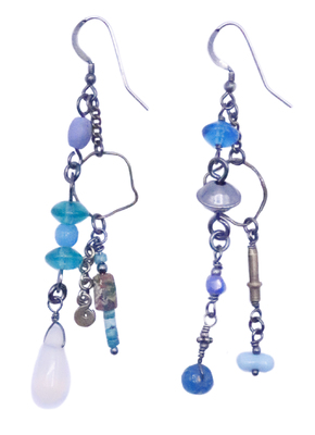 JANET SEWARD - ANTIQUE GLASS TRADEBEADS - STERLING SILVER