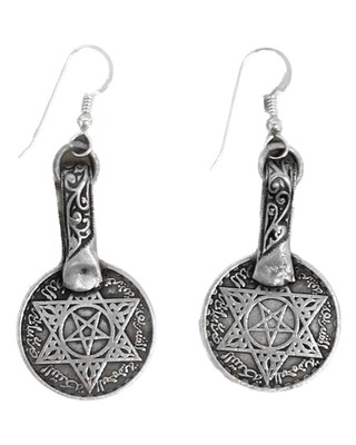 JANET SEWARD - ANTIQUE FRENCH COIN EARRINGS - STERLING SILVER